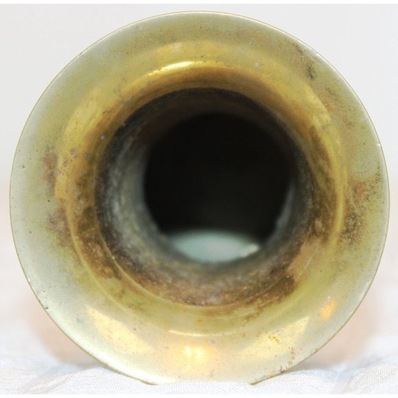 Vtg Solid Brass Metal Mini Bud Flower Vase Indian Etching Design Art Home Decor - Picture 10 of 11